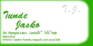 tunde jasko business card